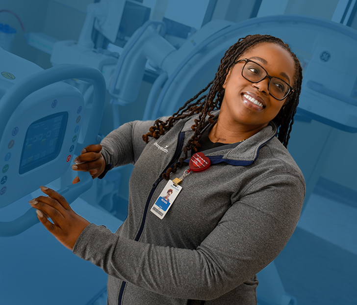 Close up of a smiling female clinical professional