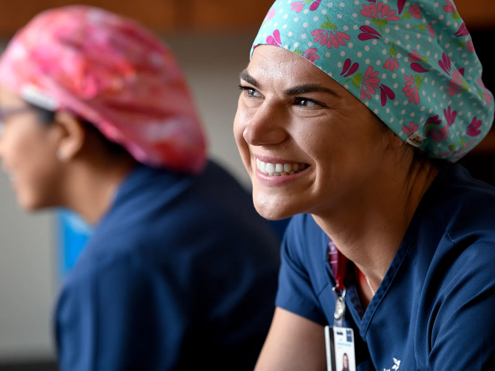 Two nurses at AdventHealth Orlando.