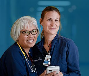 Close up of a smiling female clinical professional