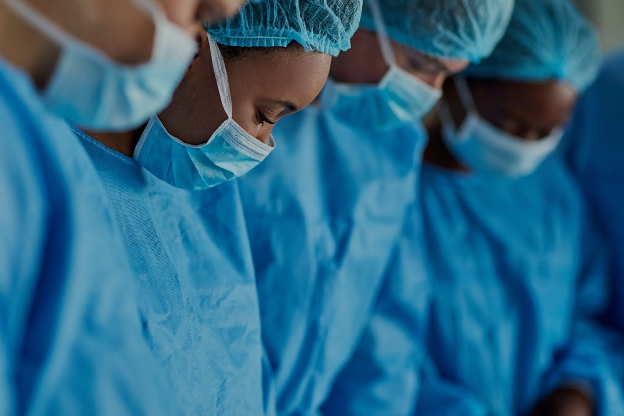 Physicians lined up